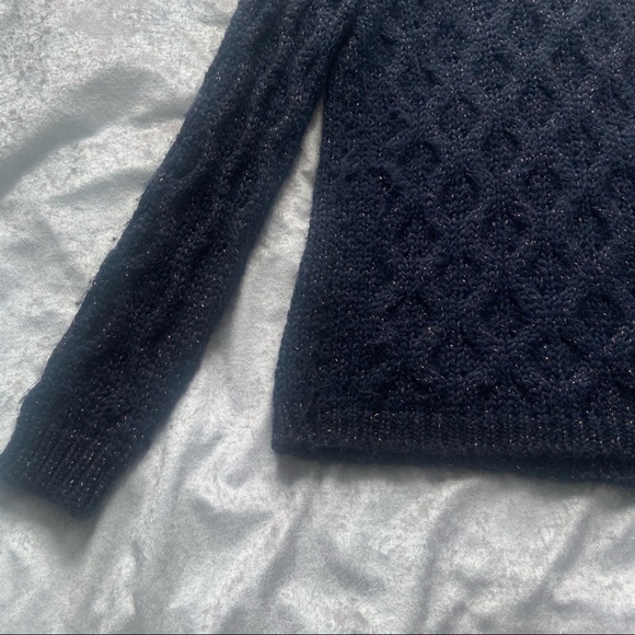 ✨ Naf naf navy blue cable knit sweater✨ - Picture 3 of 5